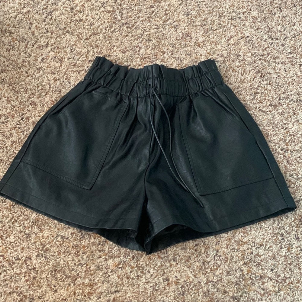 Faux Leather Shorts